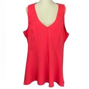 Torrid Coral Tank w/ Darting &‎ Flared Bottom (Size 2)